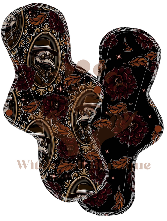 Fall Plague Doctor/Florals Duo Cloth Pad
