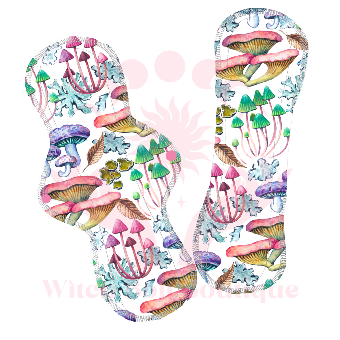 Watercolor Shrooms Cloth Pad