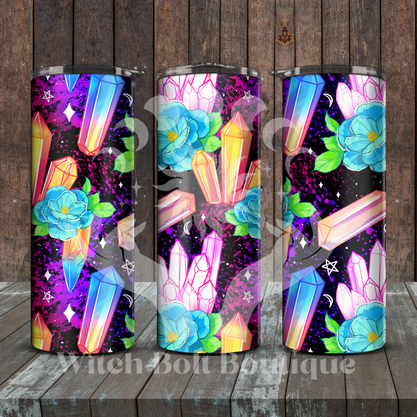 Rainbow Crystals Tumbler