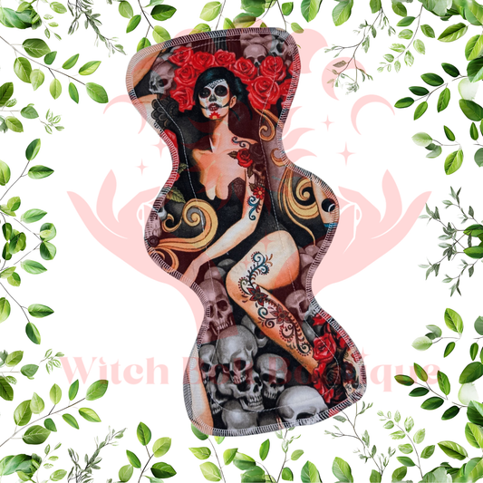 Discounted WHOOPSIE Cloth Pad (Sugar Skull Pinup)