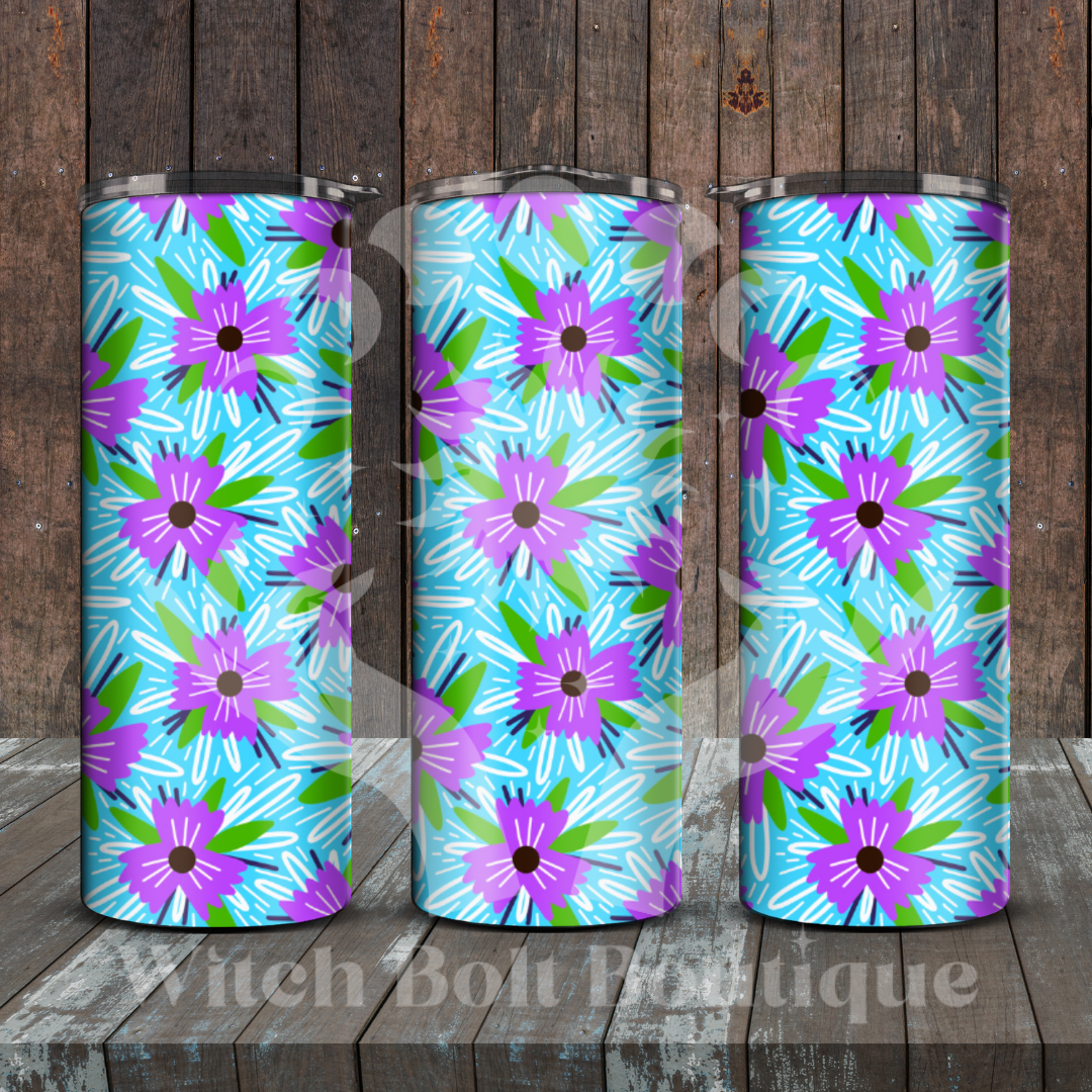 Purple Wildflowers Tumbler