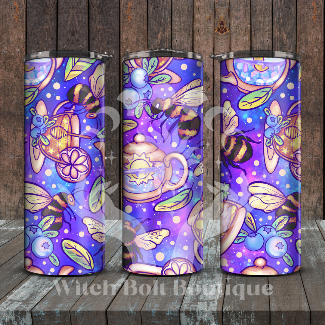 Bees & Teas (purple) Tumbler