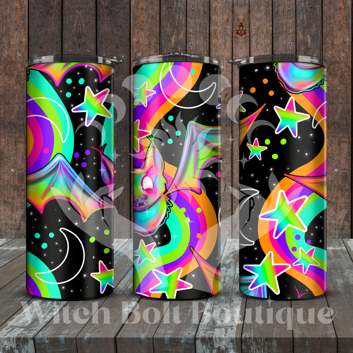 Neon Bats Tumbler