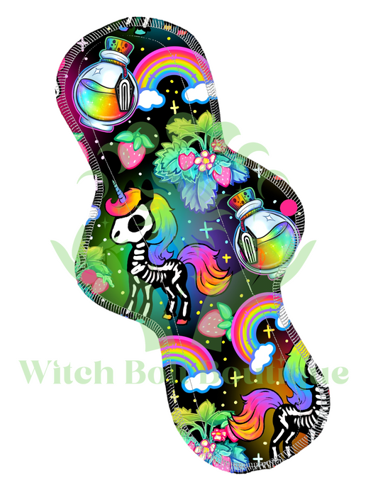 Rainbow Skelicorn Cloth Pad