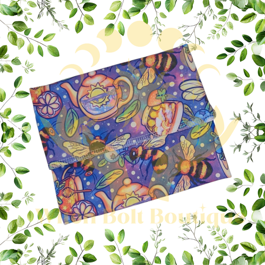 Discounted WHOOPSIE Pad Wrapper (Purple Bees & Teas)
